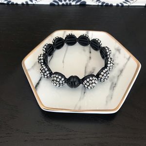 WHBM magnetic clasp bracelet. Black and Silver. NWOT
